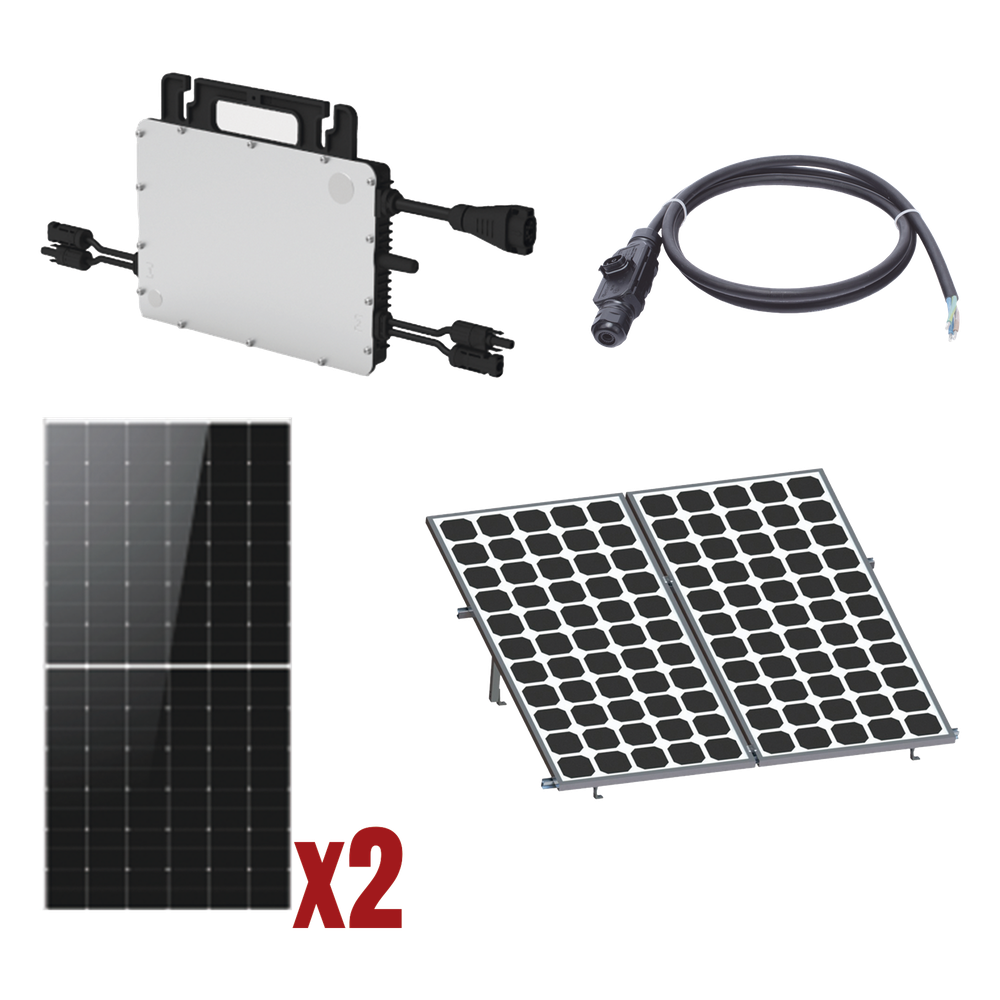 Kit Solar Interconexion  / 1kW  220Vca / Microinversores HOYMILES / Montaje Incluido