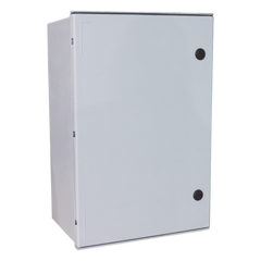 Gabinete de Poliéster IP65 Uso en Intemperie (600 x 800 x 300 mm) con Placa Trasera Interior de Plástico (Incluye Chapa y Llave).