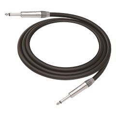 Cable de Audio | Plug 1/4 in a Plug 1/4 in Mono | Carcasa Cromada | Conectores Seetronic | Ideal para Instrumentos | Longitud 3m
