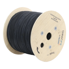 Carrete de 2 km de Fibra Óptica Aérea Tipo Drop Redonda (Figura 0) G.657A2, Monomodo, 1 Hilo, Forro de 3 mm