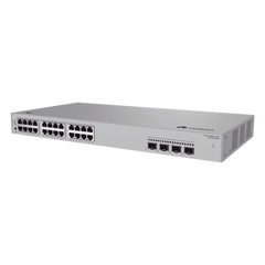 Switch de Acceso Gigabit Administrable PoE Capa 2+ / 24 puertos 10/100/1000 Mbps (PoE) / 4 Puertos 2.5GE SFP Uplink  / ERPS / Rutas Estáticas / PoE Perpetuo / 400 W / Administración Nube Gratis