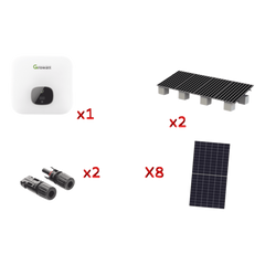 Kit Solar Interconexion  / 5kW  220Vca / Inversor GROWATT / Montaje Incluido