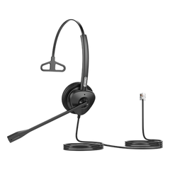 Diadema Monoaural con Audio HD y Brazo Ajustable de 260°, Conexión RJ9 y Sonido de Alta Definición