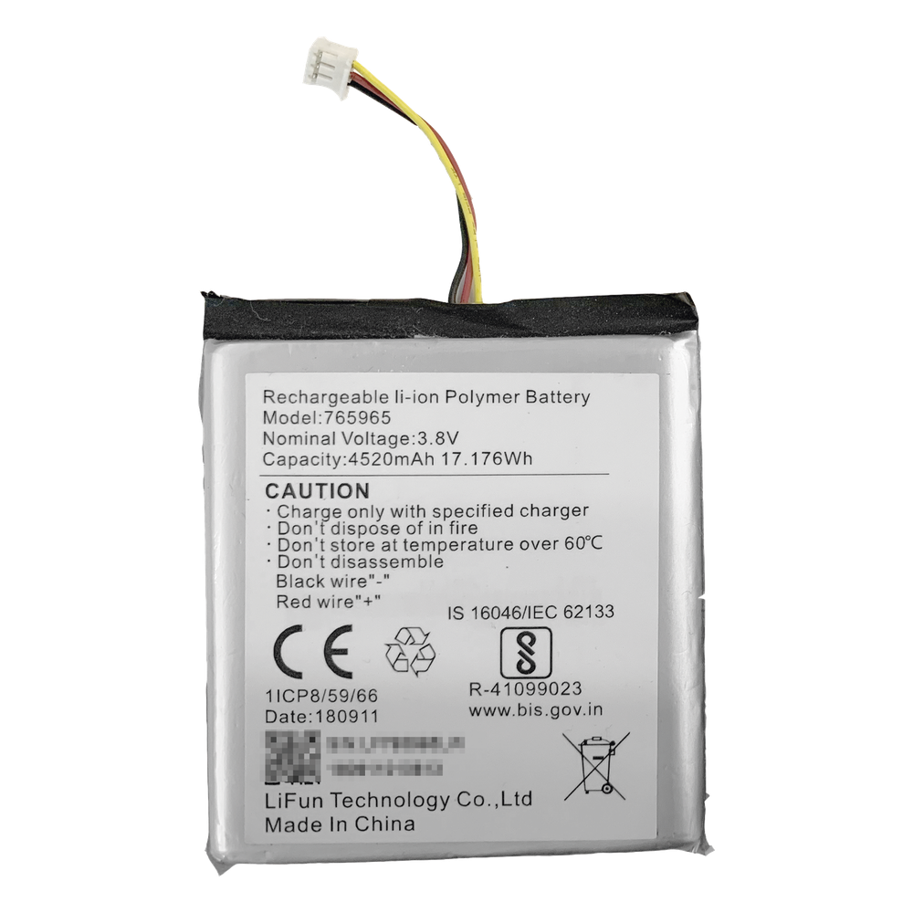 Batería de Respaldo para Panel de Alarma Hikvision / 4520 mAh / Compatible con Paneles AX PRO - AX HUB - Hibrido Versión 1 (DS-PHA64-W4P) y Repetidor AX PRO  DS-PR1-WB