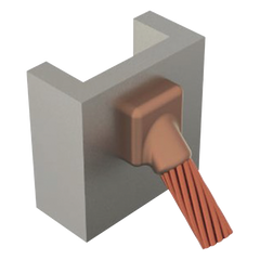 Molde para soldadura Exotermica de superficie Vertical a cable 1/0 Awg en 45 Grados
