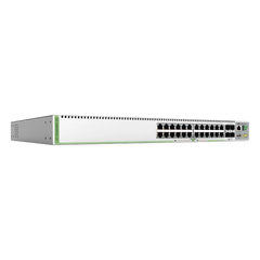 (GS980MX/28) Switch Stack L3, 24 puertos 10/100/1000-T, 4 Puertos SFP+ 10G, Fuente de poder fija