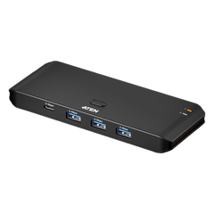 Sharing Switch USB 3.2 Gen 1 Essentials | 2 x 4 Puertos | 5 Gbps | InstaSync | Boton Integrado | Selector Remoto | Diseño Compacto