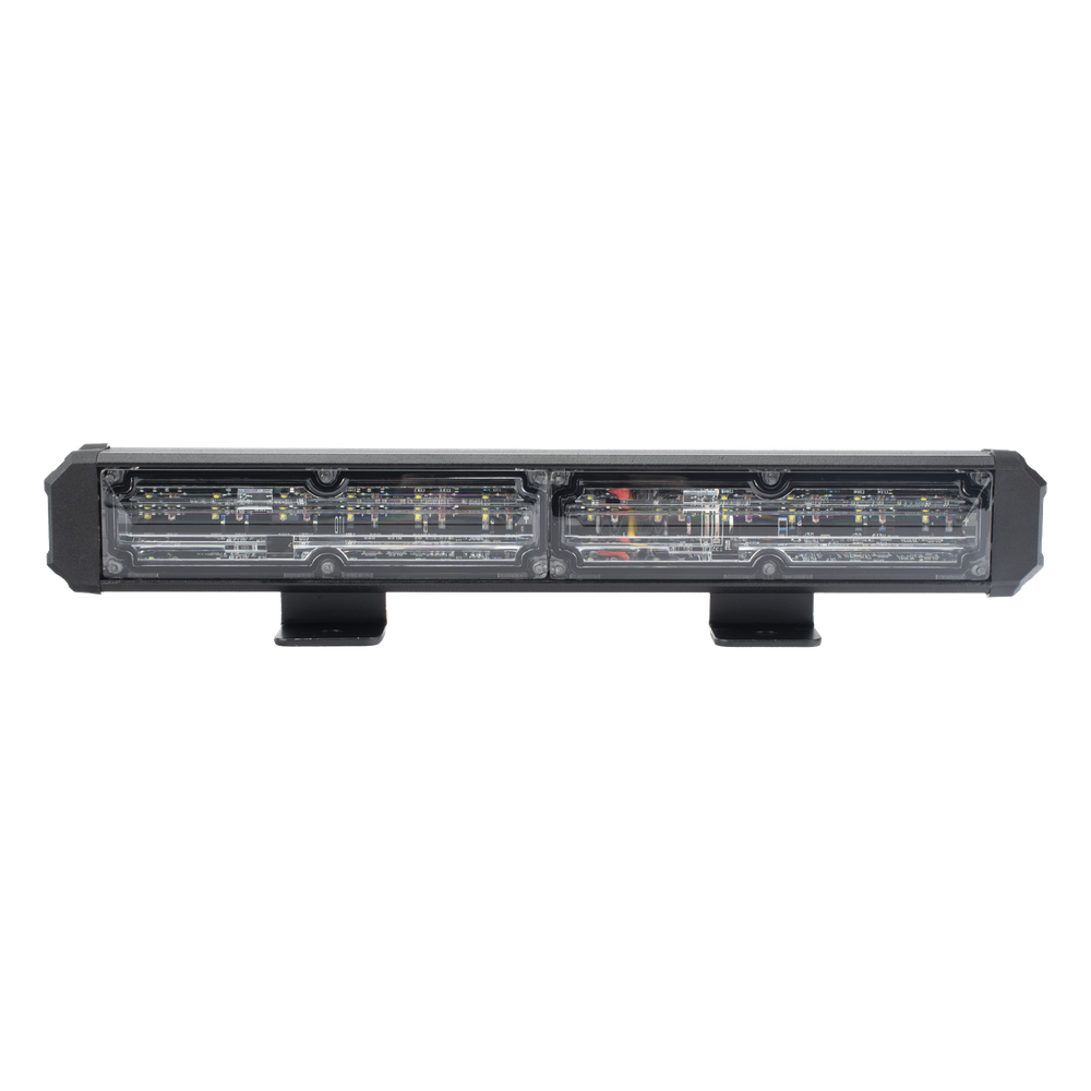 Barra de Luz de Advertencia, 2 Módulos de 6 LED, 11 Pulgadas Rojo/Claro