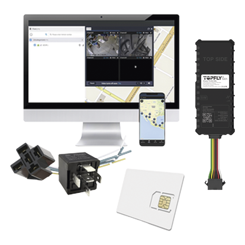 Kit Dispositivo TLW26BL para localización para vehículos / Conectividad 4G LTE y BLE 5.0 / Diferentes tipos de notificaciones / Corte y restablecimiento de energía / Relay + EPCOMGPSANUAL + SIM500MB2Y
