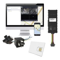 Kit Dispositivo TLW26BL para localización para vehículos / Conectividad 4G LTE y BLE 5.0 / Diferentes tipos de notificaciones / Corte y restablecimiento de energía / Relay + EPCOMGPSANUAL + SIM500MB2Y