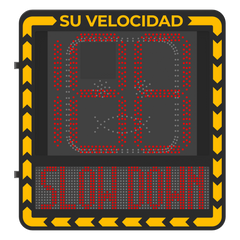 Radar Medidor de Velocidad / Pantalla LED / Detección en Tiempo Real / Rango de Detección de 100 Mts / Hasta 32 Objetivos Detectados / IP66 / Ethernet