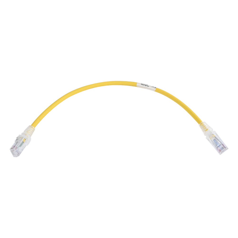 Patch Cord MC6 Modular Cat6 UTP, CM/LS0H, 0.3 Metros (1 Pie), Color Amarillo