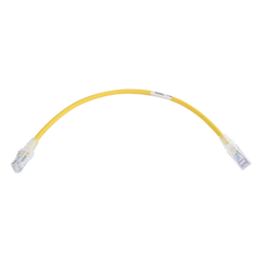 Patch Cord MC6 Modular Cat6 UTP, CM/LS0H, 0.3 Metros (1 Pie), Color Amarillo