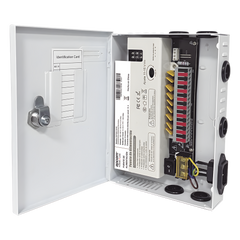 Fuente |  11-15 V |  9 canales | 16 A |  Compatible con cámaras 4K | Alta tecnología en seguridad | Doble ventilador | Hasta 1.8 Amperes por Salida | Filtro de ruido por canal | Diseño de alta gama.