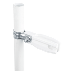 Aislador de Paso o Esquina Blanco con Abrazadera / 33-38 mm / Resina Virgen 100% / Anti-Arqueo / Tubería de Malla Ciclónica
