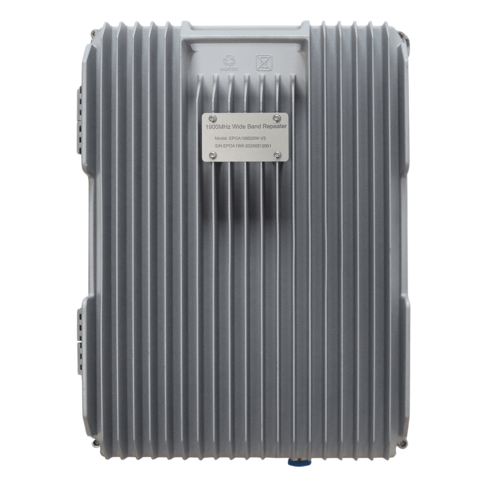 Amplificador de Señal Celular de Alta Potencia / Cobertura hasta 5 km / Banda 2 (1900 MHz) / 20 Watts / 95 dB de Ganancia / Multioperador / Gabinete IP65