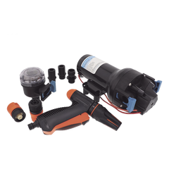 Bomba de Diafragma  Hotshot HD5 / 12 VCC / 5 GPM (18.9 LPM) / 70 PSI (4.8 BAR) / Interruptor de Presión Integrado / Autocebante / Funcionamiento en Seco / IPX6 / Lavado Marino