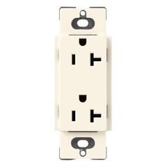 Contacto dúplex de pared Claro 20 A 125 V, acabado Satin Colors, color biscuit