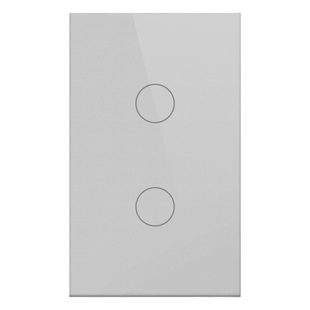 Apagador Inteligente ZigBee / 2 Gang / 800 W por Circuito / 100-250 V / Vidrio Templado / Cable Neutro Opcional / Control por App y Voz vía Hub