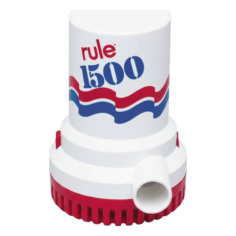 Bomba de Achique Sumergible Rule 03 / 1,500 GPH / 24V CD / Motor de Alta Eficiencia / Ejes de Acero Inoxidable / Protección Térmica TCO / Certificación CE e ISO 8849
