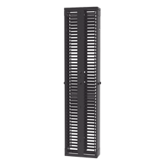 Organizador Vertical PatchRunner™, Doble (Frontal y Posterior), Para Rack Abierto de 45 Unidades, 8in de Ancho, Color Negro