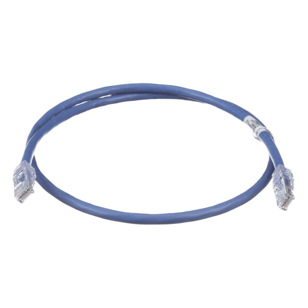 Cable de Parcheo UTP, Cat6A, 24 AWG, CM, Color Azul, 0.3 Metros (1 Pie)