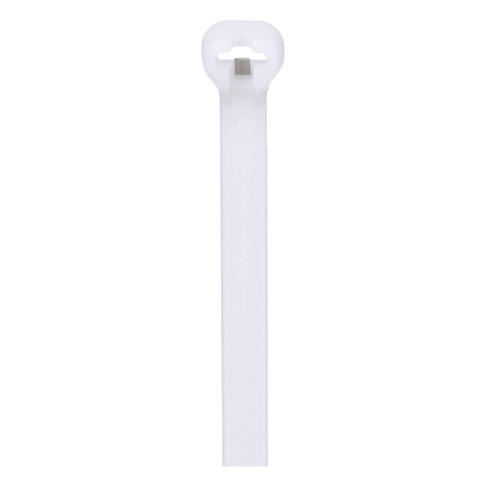 Cincho de Nylon 6.6 Dome-Top® Con Lengüeta de Bloqueo de Acero Inoxidable, 305 mm largo x 4.7mm ancho, Color Natural, Paquete de 100pz