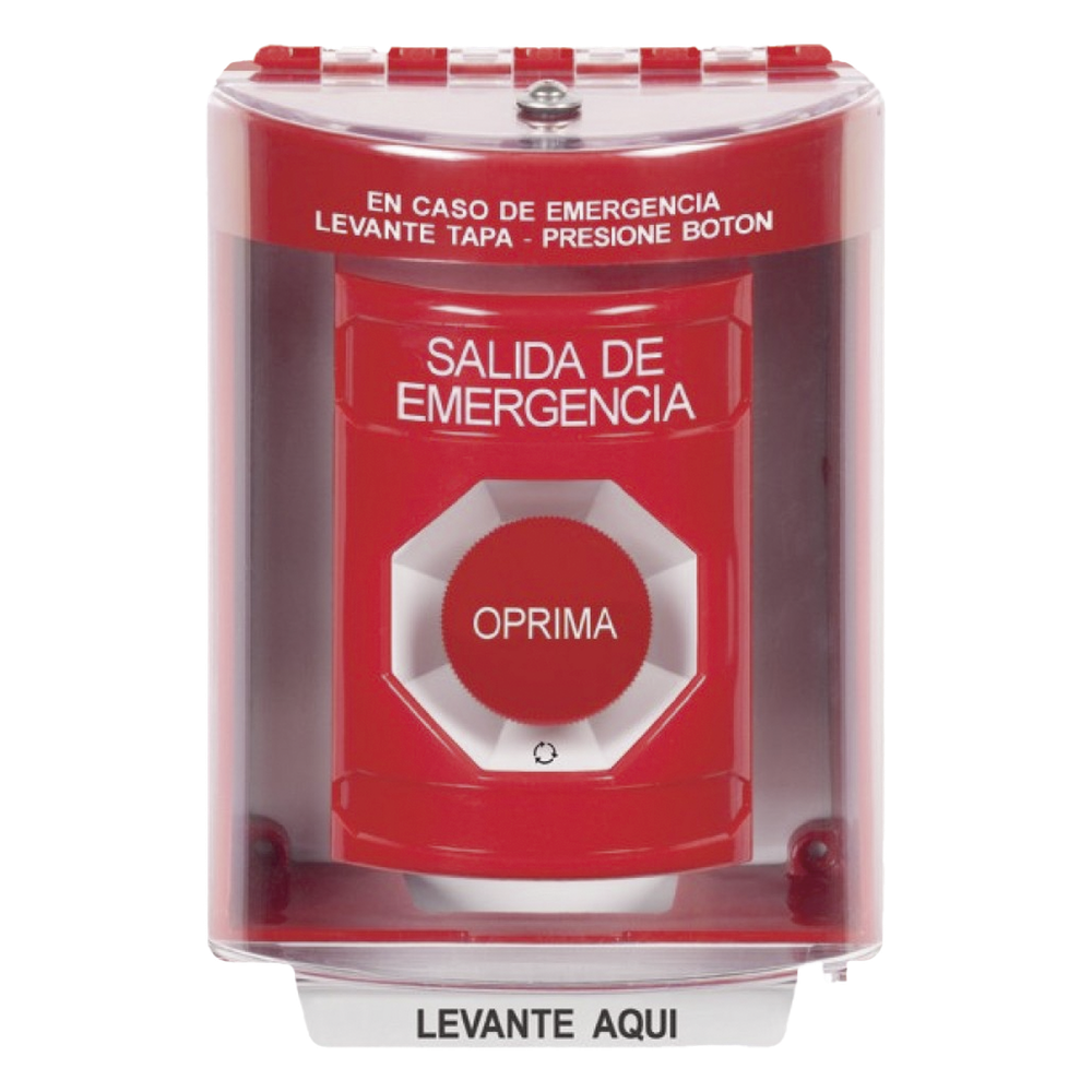 Botón Multipropósito, Salida De Emergencia, Girar Para Reset, Bocina Integrada, Español, Cubierta De Policarbonato, 2 Relevadores NO/NC, Interior/Exterior