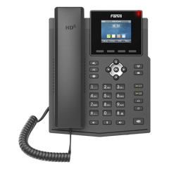 Teléfono IP empresarial para 4 líneas SIP con pantalla LCD de 2.4 pulgadas a color, Opus y conferencia de 6 participantes, PoE.