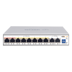 Switch PoE / Administración en la nube / Con 8 puertos 10/100 Mbps PoE af/at / 2 Puertos Uplink 10/100/1000 Mbps / Presupuesto 100 W / PoE hasta 250 metros / Soporta protocolo ONVIF