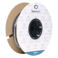 Carrete de Fibra Óptica Monomodo con Conectores LC-LC Duplex, Reforzada con Kevlar, de 50 Metros (164.04 Pies), Para Instalaciones Subterráneas por Tubería