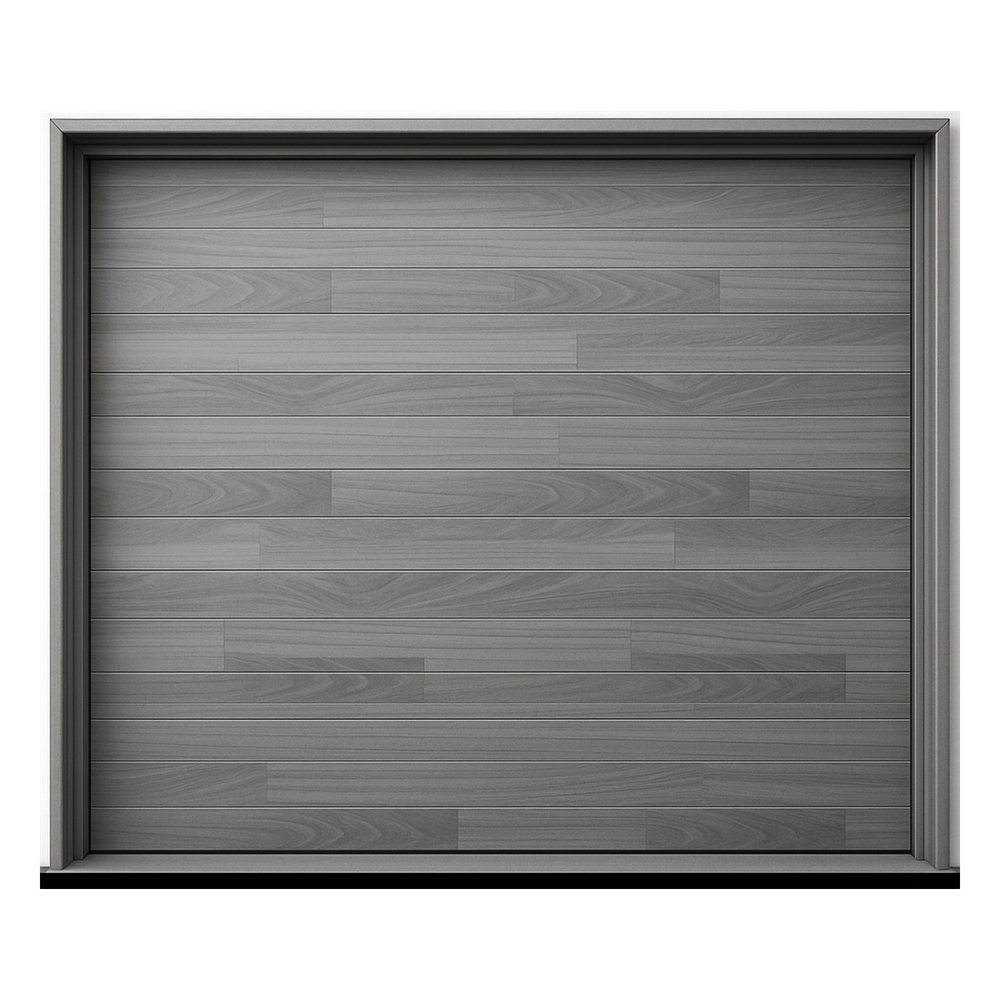 Puerta de Garage de Alta Calidad / Estilo Americano / Acabado Laminado PREMIUM / Color Gris / 20x7 Pies.