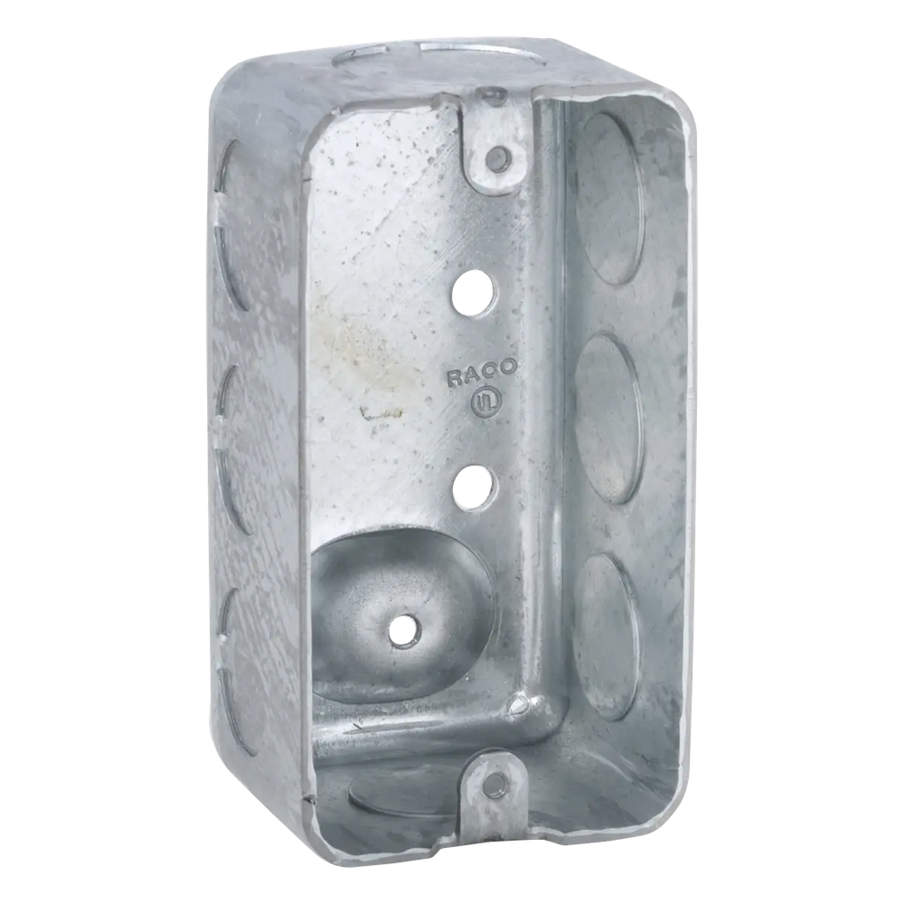 Caja (Chalupa) 4x2"/ Profundidad  1-7/8" / 7 Entradas de 1/2" y 1 de 3/4".
