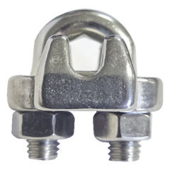 Nudo/ Perro/ Abrazadera Acero Forjado para Cable de 5/16", Acero Inoxidable.