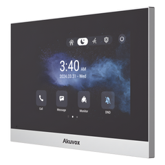 Monitor ANDROID / Soporta APP Android / Pantalla Touch Screen LCD 7" / WiFi / Punto WIFI / Bluetooth / PoE / SIP / 8 Entradas de Alarma / 1 Salida de Relé / Comunicación con App de Familiares / Administración 100 % en la Nube