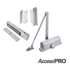 KIT INC CHAPA MAGNETICA DE 600LBS  / MONTAJE TIPO Z Y L  / CIERRA PUERTAS