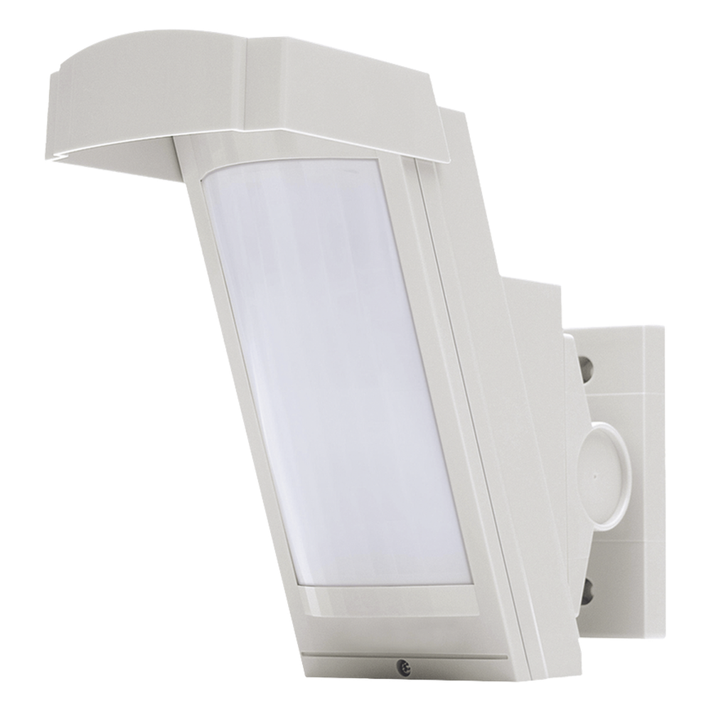 Detector de Movimiento con Anti-enmascaramiento / 100% Exterior /  Cableado / Hasta 12 metros a 85° de cobertura/ Instalación a 3 metros / Compatible con cualquier panel de alarma