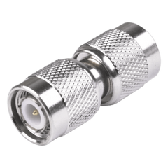 Adaptador Barril, de Conector TNC Macho a TNC Macho, Níquel/ Oro/ Teflón.