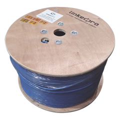 Bobina de 1000 Metros (3280.84 Pies) Cable Cat6+ Calibre 23 Alto Desempeño, ETL, UL, Color Azul, Super Flexible, de 1000 Metros (3280.84 Pies), para Aplicaciones de CCTV, Video HD, y Redes de Datos
