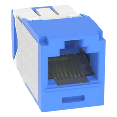 Conector Jack RJ45 Estilo TG, Mini-Com, Categoría 6A, Con Gel Resistente a la Corrosión, de 8 Posiciones y 8 Cables, Color Azul