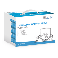 KIT TurboHD 1080p / DVR 8 canales con H.265+ / 4 Cámaras Bala Metálicas / Fuente de Poder / Accesorios de Instalación
