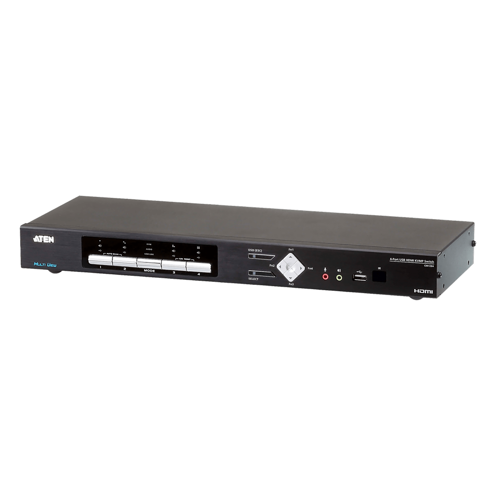 Switch KVMP Multi-View HDMI 4 Puertos USB | Resolución 4K 4096 x 2160 @ 30 Hz | Quad View | PiP / PbP / PoP | Boundless Switching | Daisy Chain Control | Video DynaSync | EDID Expert