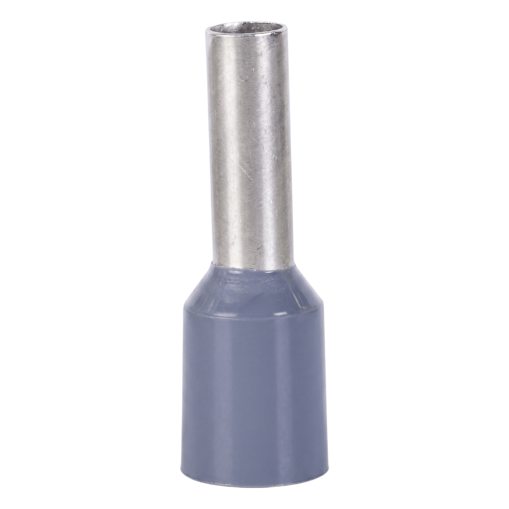 Conector Ferrule | 20AWG | Conductor Latón Estañado  | Aislamiento PVC Gris  | 25 Piezas por Bolsa