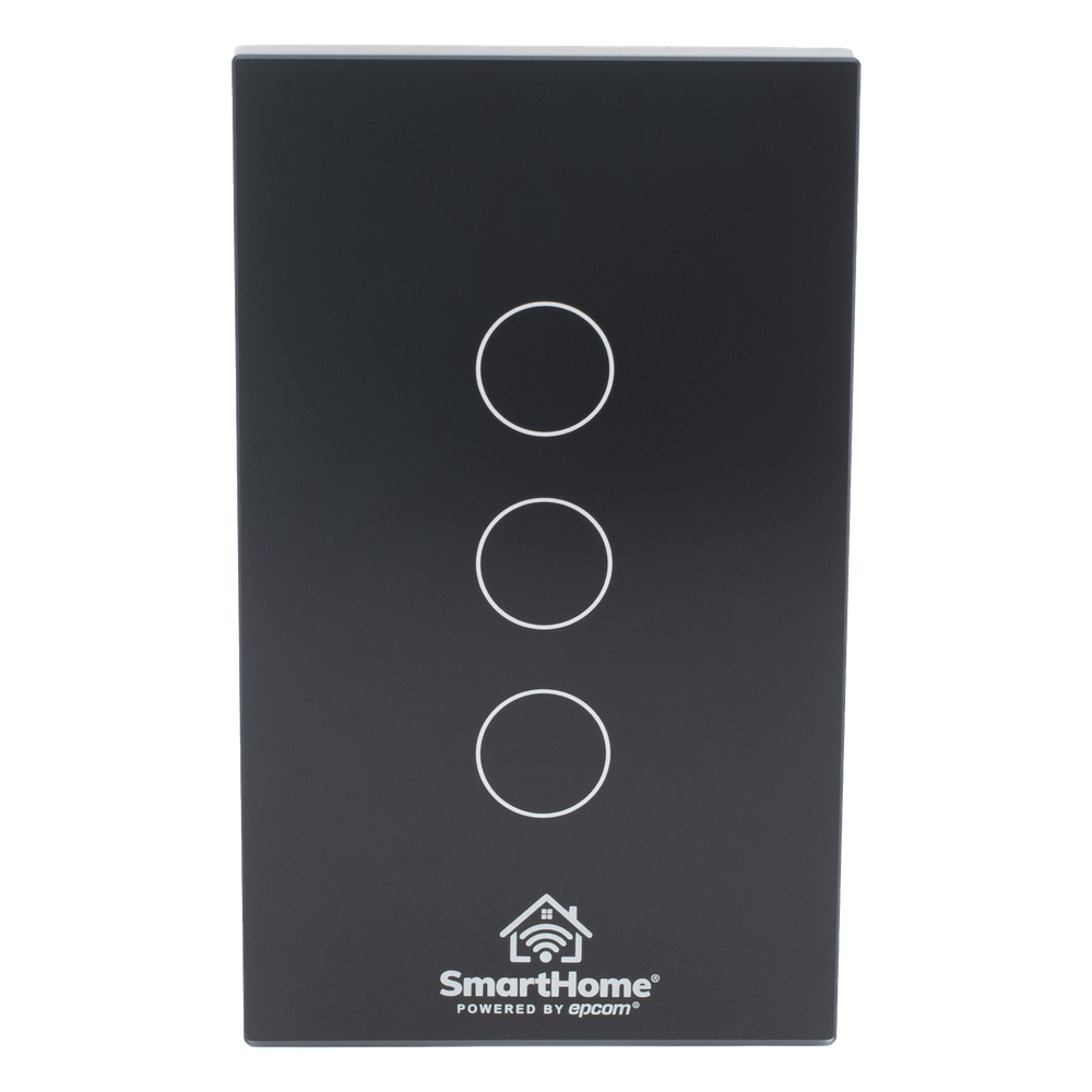 (Wifi) Apagador switch inalámbrico WIFI, control de 3 regresos de carga, 110V