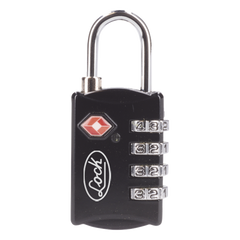 Candado de Combinación Maletero Negro TSA / Medida 30 mm/ / Nivel de seguridad 3 / Discos Programables.