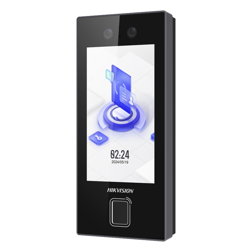Terminal Facial MinMoe DS-K1T344EBFWX-E1 / Lector de Huellas y Tarjetas PROX EM / 3000 Rostros / 3000 Huellas / Pantalla 4.5" / Hik-Connect Teams / IP65 / PoE WiFi / HIK-IA / SIP
