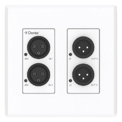 Extensor de Audio Analógico XLR a Dante® | 2 Entradas y 2 Salidas | Conversión Digital de Audio | PoE IEEE 802.3af | Phantom Power 48V | Latencia Configurable 1-5ms | Rango Dinámico >90dB