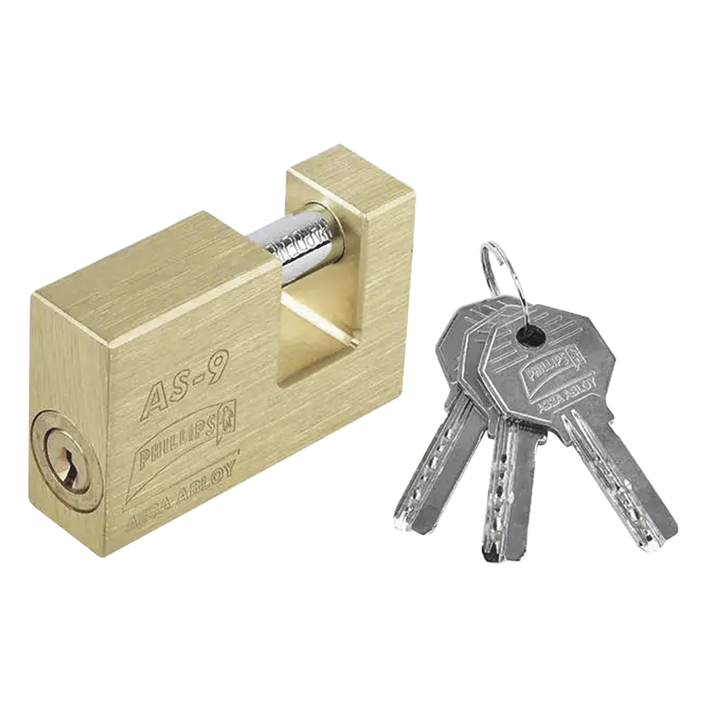 Candado para Cortina  #9 / Opera con 11 pernos de combinación / Alta seguridad.
