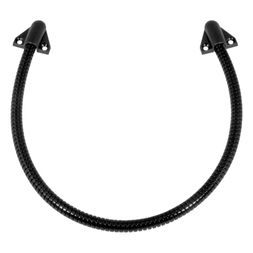 Loop Pasacable Color Negro para Puertas / Acero Inoxidable / Ideal para Control de Acceso / Diseño Elegante / Tapas de Plástico