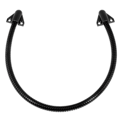Loop Pasacable Color Negro para Puertas / Acero Inoxidable / Ideal para Control de Acceso / Diseño Elegante / Tapas de Plástico